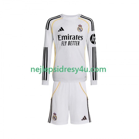 Fotbalový Dres Real Madrid Dětské Domácí 2025/26 Dlouhý Rukáv